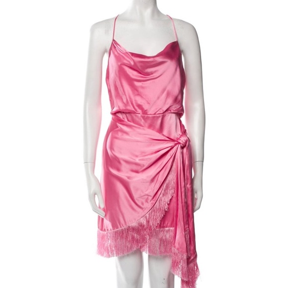 NWT Cinq a Sept Elegant Pink Satin Slip Dress - Picture 1 of 3